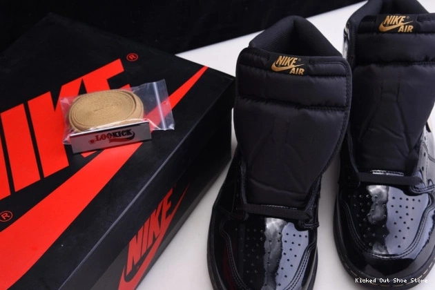 Kicked Out Shoe Store GOLD 1 555088-032 AIR HIGH METALLIC BLACK JORDAN RETRO (2020) 0804